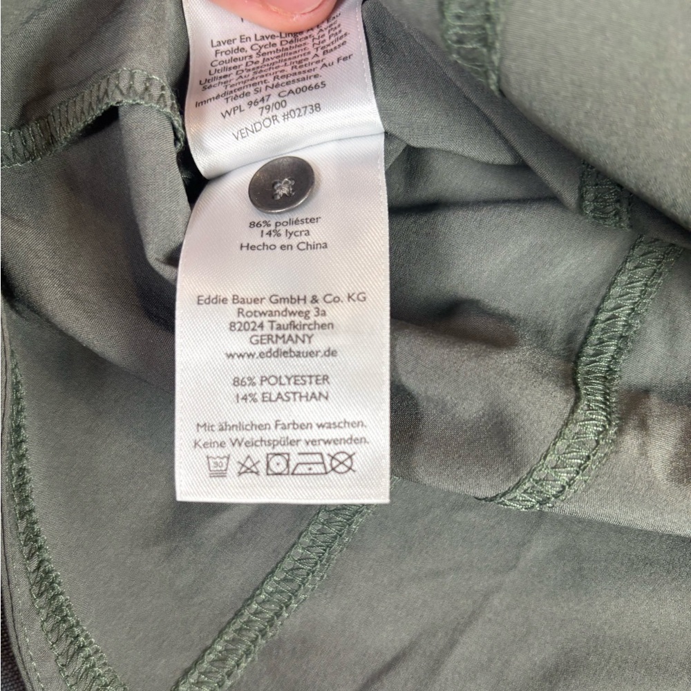 Eddie Bauer Women’s Stretch Button-Up Shirt – Sage Green – Size Small - Picture 5 of 7